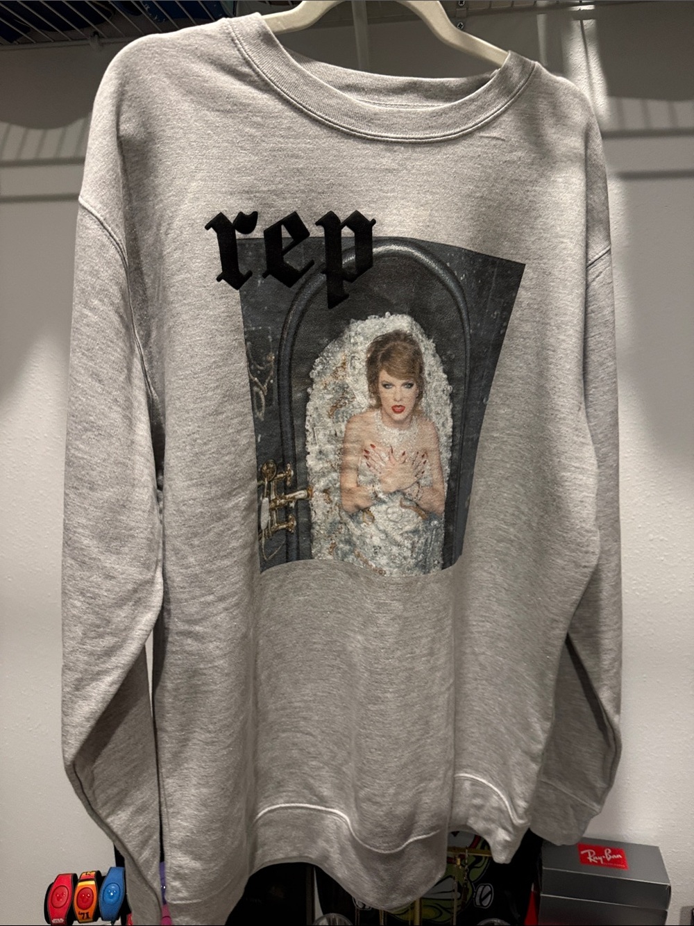 Gray Taylor Swift Reputation Crewneck Sweatshirt
